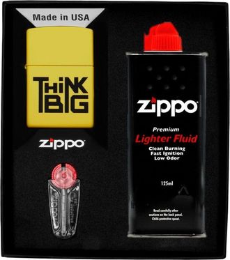 OEM Juego De Encendedores Zippo Think Big Design Regalo N.&deg; 1