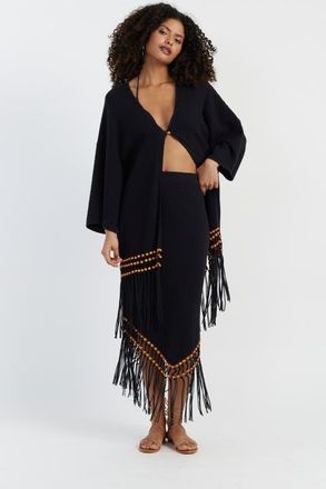 Chinti and Parker Laura Whitmore Beaded Kaftan Dress in Black at Nordstrom, Size X-Small