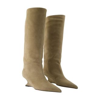 PARIS TEXAS Womens Boot Beige Leather