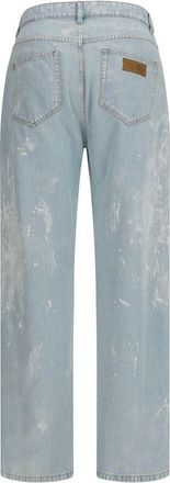 Maison Margiela Splatter-Effect Cotton Jeans - Blue