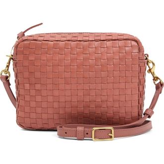 Clare Vivier Midi Sac Woven Crossbody Bag in Rose Clay at Nordstrom