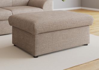 Domo Collection Hocker »Topper« mit Wellenunterfederung, auf Kunststoffgleitern