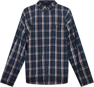Balenciaga Reversible Shirt - Heren - Casual Overhemden - Blauw - 2XL - Katoen - Overhemden