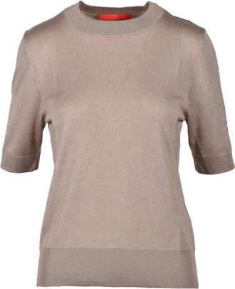 Wild Cashmere Zijde Kasjmier Trui - Dames - Ronde hals truien - Beige - XS - Kasjmier - Truien & Vesten