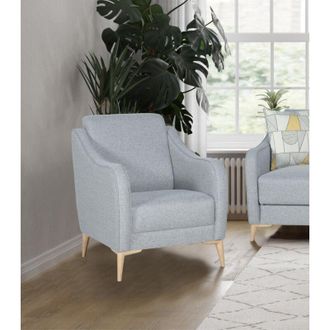 Dmora Butaca Propata, Sill&oacute;n Peque&ntilde;o, Reposabrazos, Soporta 80 Kg, 63x83x95h Cm Gris Claro