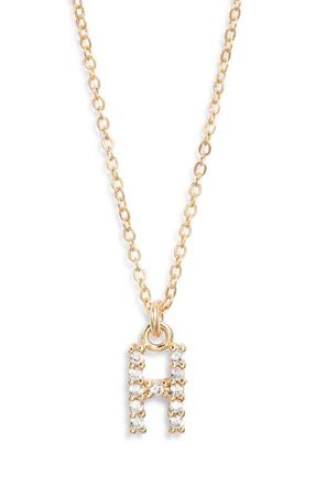 Set & Stones Gemma Initial Necklace in Gold /H at Nordstrom