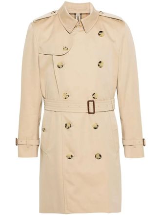 Burberry double-breasted cotton trench coat - men - Cotton/Cotton/Viscose - 58 - Neutrals
