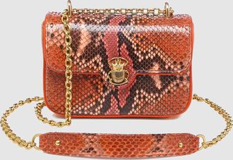 CLARIS VIROT Sac Mini Ava Python Terracotta
