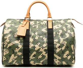 Louis Vuitton 2008 Monogramouflage Speedy 35 handbag - men - PVC - One Size - Green