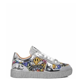 Philipp Plein Lo-Top Sneakers Smile - unisex - Schoenen - Veelkleurig - Maat: 35 EU Denim