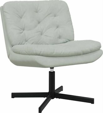 vidaXL Vidaxl - Sillón Relax giratorio Gris claro 63 x 75 x 76 cm Terciopelo