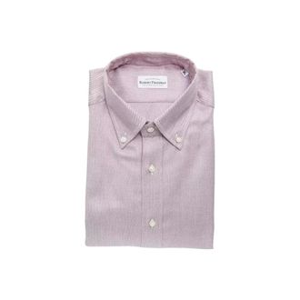 Robert Friedman Button-down overhemd - Heren - Overhemden - Rood - Maat: M Katoen