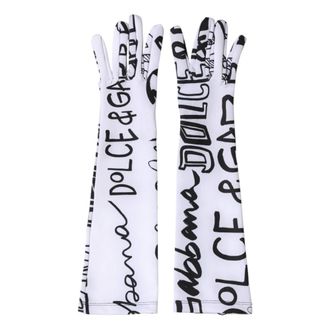 Dolce & Gabbana Gloves, female, White, Size: ONE SIZE Long Gloves