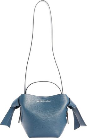 Acne Studios Mini Musubi Leather Shoulder Bag in Denim Blue at Nordstrom
