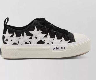 Amiri leather glitter stars court low sneakers