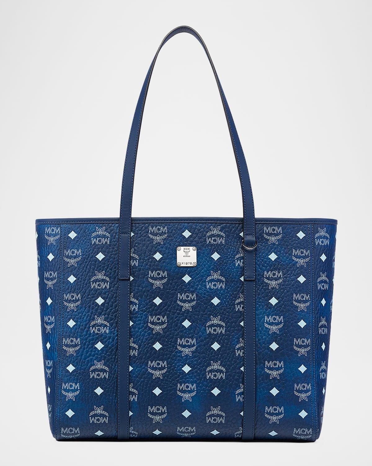 MCM★素敵！Navy Crossbody Camo ToTe Bag Medium Himmel Shopper in Lauretos Blue | MCM ®US