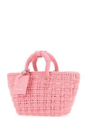 Balenciaga Womens Pink Terry Fabric Bistro Xs Handbag 5890 T Tpu Borse A Mano Bag