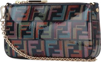 Fendi Baguette clutch met kettingband - Blauw