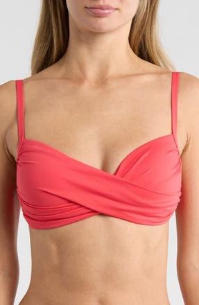 La Blanca Wrap Bikini Top in Guava at Nordstrom Rack, Size 10