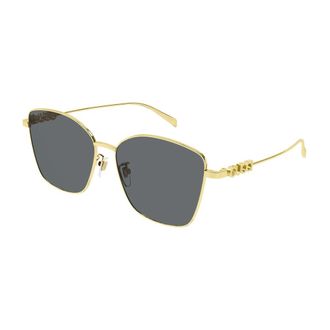 Gucci Sunglasses, unisex, Yellow, 60 MM, Butterfly Sunglasses with 3D Logo