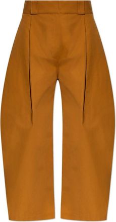 Balenciaga Cropped Trousers, female, Brown, Size: XS Wide Culotte Trousers