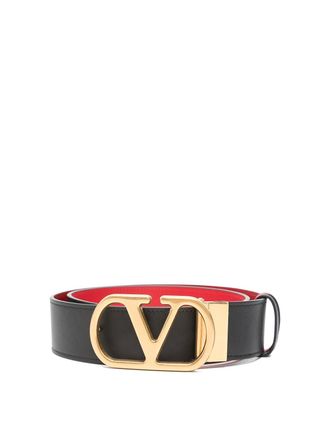 Valentino Garavani Vlogo Signature Leather Belt