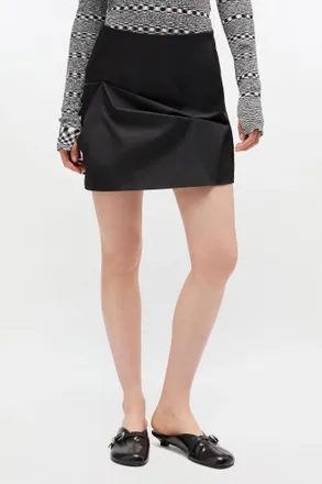 Ganni Black Nylon Mini Skirt - Size 32