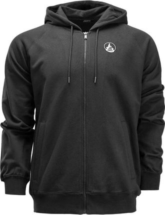 Jott Zwarte hoodie met groot logo - Heren - Vesten met rits - Zwart - XL - Katoen - Hoodies & sweatvesten