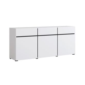 Petits Meubles Buf&eacute; 3 puertas 3 cajones paneles laminados blanco