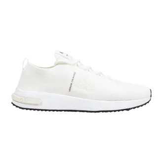 A|X Armani Exchange Sneakers, male, White, Size: 8 1/2 US Knitted Technical Sneakers