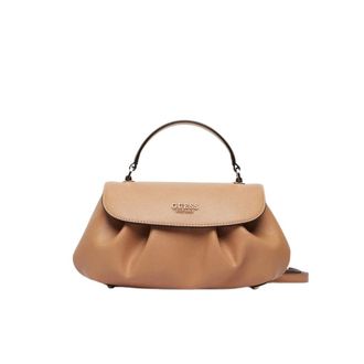Guess Amorette Top Handle Flap - Dames - Tassen - Beige - Maat: ONE Size Synthetisch