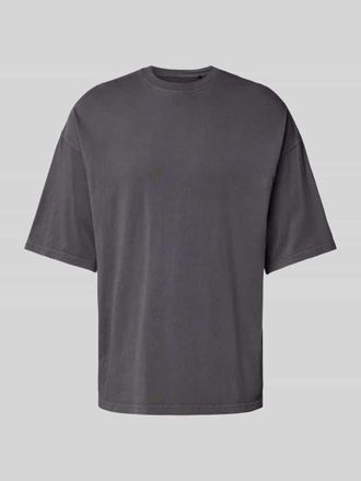 Jack & Jones Jack & Jones T-Shirt mit geripptem Rundhalsausschnitt Modell CHARGE in Mittelgrau, Größe XL
