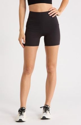 Zella Perform Pocket Bike Shorts in Black at Nordstrom Rack, Size X-Large