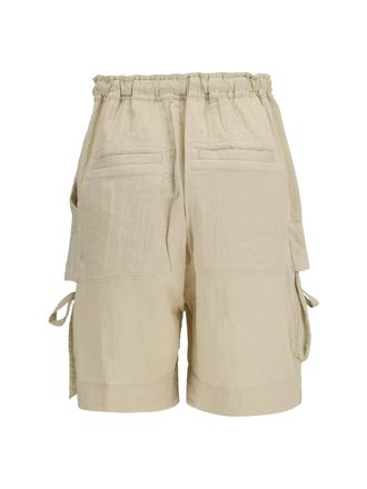 Isabel Marant Womens Viscose And Cotton Shorts Ecru Viscose; Cotton; Polyamide Bermuda