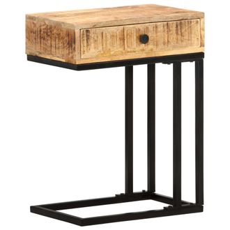 vidaXL Vidaxl - Mesa Auxiliar Forma De U Madera Maciza De Mango 45x30x61 Cm