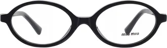Miu Miu Demo Oval Ladies Eyeglasses MU 01XV 1AB1O1 50