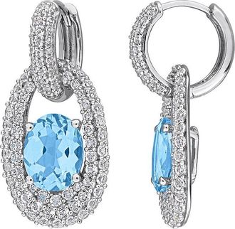 Rina Limor Silver 8.11 Ct. Tw. Topaz Earrings