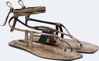 A.Emery Raslo snake-effect leather sandals