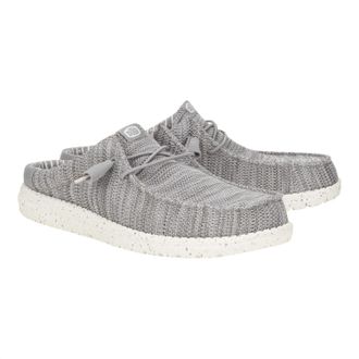 Hey Dude Mens Wally Slip Stretch Sox Shoes In Granite Grey