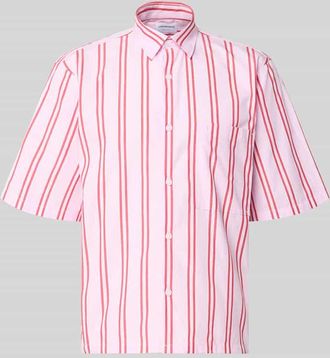 Lindbergh Lindbergh Regular Fit Freizeithemd mit Kentkragen und Brusttasche in Pink, Gr&ouml;&szlig;e XXXL