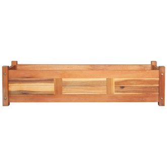 Berkfield Home Garden Raised Beds 2 pcs Acacia Wood 100x30x25 cm in Brown | Size: 100 x 30 x 25 cm