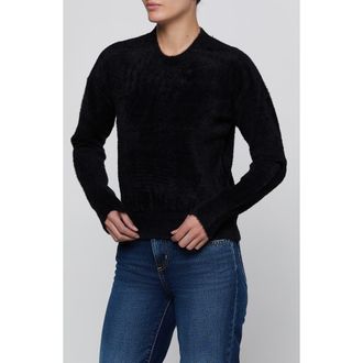 L'agence Nimbus Fuzzy Crewneck Sweater in Black at Nordstrom, Size X-Small