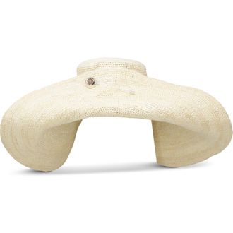 Gigi Burris Millinery Cleo Packable Crochet Straw Sun Hat in Natural at Nordstrom