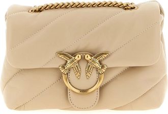 Pinko Pinko, Dames, Tassen, Beige, Maat: ONE Size Katoen