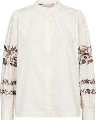 Mos Mosh Shirts - Dames - Overhemden - Beige - S - Overhemden