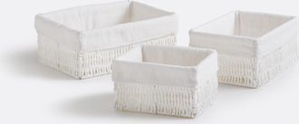 La Redoute Interieurs Set van 3 rechthoekige papieren manden, Papeli