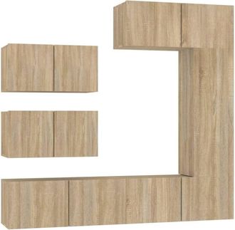 vidaXL Vidaxl - Set De Muebles Para Tv 6 Pzas Madera Contrachapada Roble Sonoma