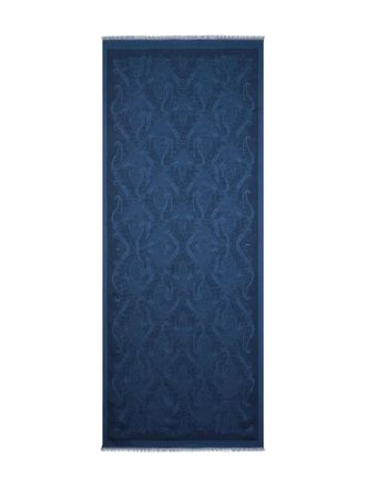 Etro jacquard paisley-motif scarf - Blauw