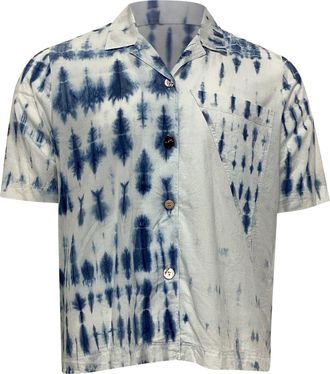 Nanushka Taio Top In Blue Cotton