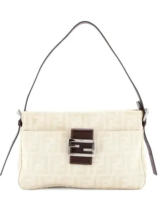 Fendi Vintage Pocket Zucca Canvas Small shoulder bag - Neutrals
